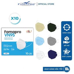 Thumbnail COMBO 10 Hộp khẩu trang y tế kháng khuẩn 4 lớp Famapro VN95 (10 cái/hộp) 2