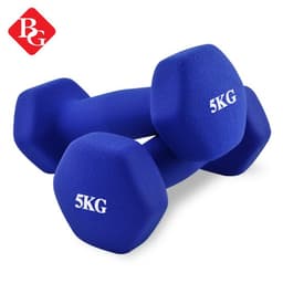 Thumbnail BG Cặp tạ tay lõi thép đặc bọc cao su nhám 5KG BLUE thái lan tập Gym 1