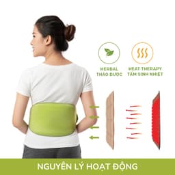 Thumbnail Đai Chườm Nóng Thảo Dược Lưng Bụng Hapaku, Giảm Nhức Mỏi Lưng Bụng Sau Sinh, Làm Nóng Bằng Điện 3
