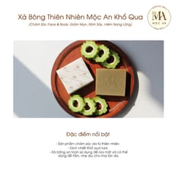 Thumbnail Xà Bông Thiên Nhiên Mộc An Khổ Qua Chăm Sóc Face & Body- Giảm Mụn, Rôm Sảy Handmade 100g 3