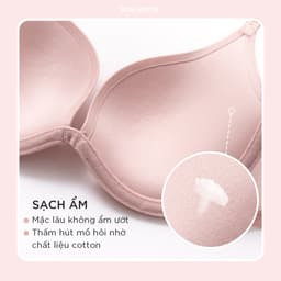 Thumbnail Áo lót nữ có gọng, áo ngực mút mỏng thun lạnh dây liền bảng lưng phối lưới BOM Sister MU26015 4