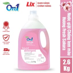 Thumbnail Nước giặt xả On1 chống lem màu hương Fresh Sakura 2.6Kg N6401 sạch khuẩn, khử mùi, thơm lâu cho giặt tay, máy 1