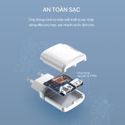 Thumbnail Cốc Sạc ROBOT RT-K9 - 2 Cổng Sạc Ra Sạc USB Tặng Kèm Cáp Micro 1m 3
