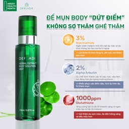 Thumbnail Xịt Mụn Lưng, Mờ Thâm, Giảm Viêm Nang Lông Derladie Herbal Extract Body Solution Mist 150Ml 2