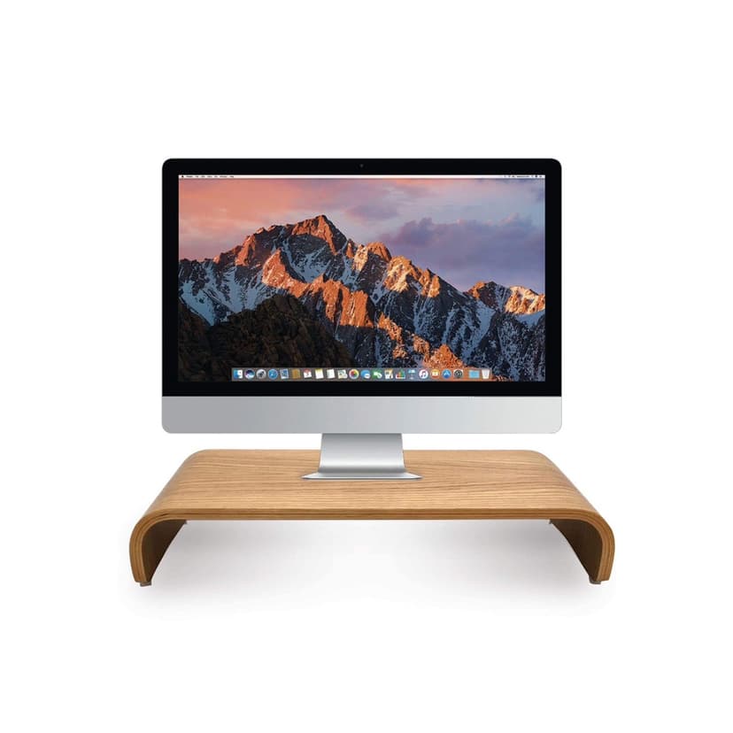 Ảnh Kệ để màn hình máy tính Plyconcept Monitor Stand gỗ uốn cong - Màu Gỗ Sồi Oak 2