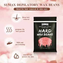 Thumbnail Sumax Depilatory Đậu sáp cứng Loại bỏ sáp viên 100gBag 4