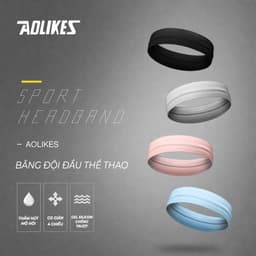 Thumbnail Băng Đô Thể Thao Headband AOLIKES Thấm Hút Và Chặn Mồ Hôi Tập Gym, Yoga 4