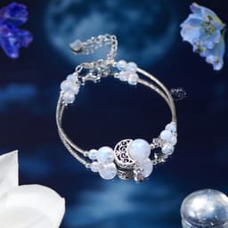 Thumbnail Vòng Tay Thiết Kế 9 Viên Charm Mặt Trăng Ngôi Sao Nhiều Màu SP002754 Gypsy.lala 1
