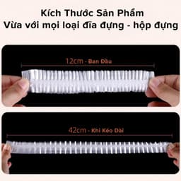 Thumbnail Túi Màng Bọc Thực Phẩm PE An Toàn Có Chun Co Giãn Siêu Dai, Túi Gấu Bọc Đồ Ăn Thực Phẩm Có Thể Tái Sử Dụng Hãng Amalife 4