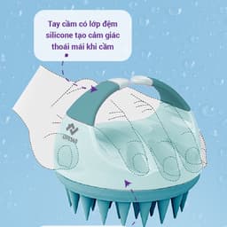 Thumbnail Lược Gội Đầu Life360 LE-LGD22 - Lược Massage Đầu Gai Silicon, Giảm Ngứa, Giảm Gãy Rụng Tóc, Chính Hãng 4