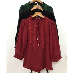 Thumbnail Bộ Đồ Trung Niên MAI THY S569, Set Áo Cổ Bèo Phối Quần Thun Trung Niên BigSize 90Kg | Thời Trang Trung Niên U40 2