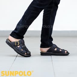 Thumbnail Dép Quai Ngang Nam Da Bò SUNPOLO ABI019 Có Big size 44 45 4