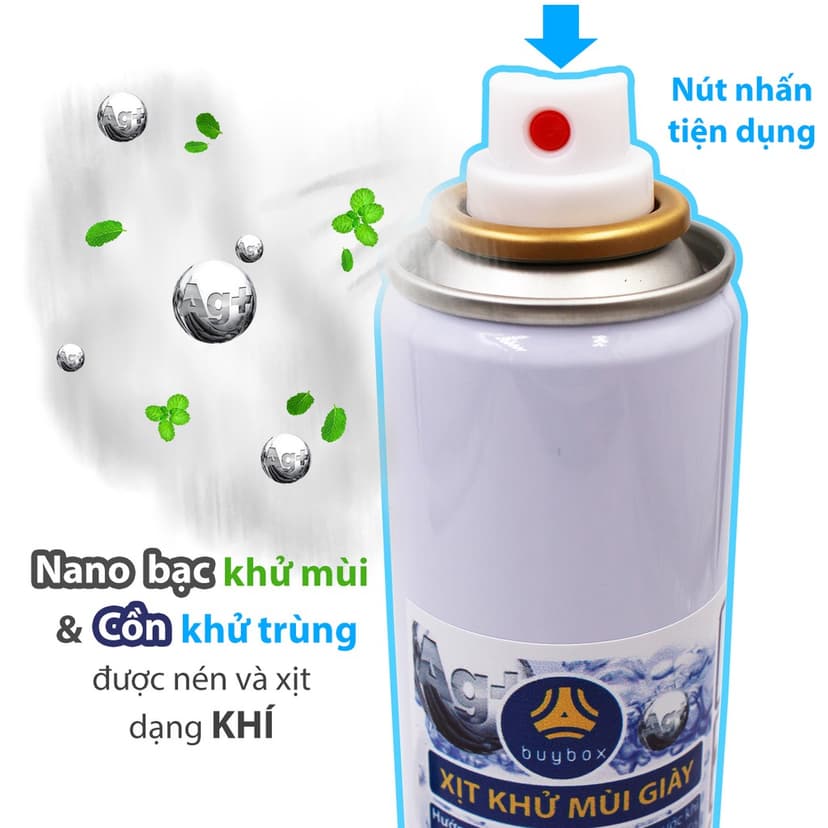 Ảnh Xịt khử mùi giày dép Nano bạc buybox - dung tích 75ml hoặc 150ml - BBPK61 4