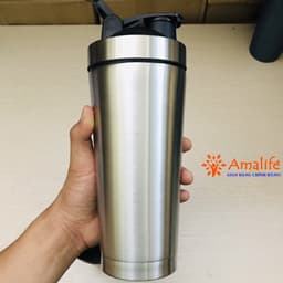 Thumbnail Bình Lắc Shaker Đựng Nước Giữ Nhiệt Inox 800ml, Bình Tập Gym Thể Thao Chính Hãng Amalife Kèm Bóng Lò Xo Lắc 1