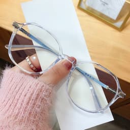 Thumbnail Kính cận có độ 0 - 6 độ mắt tròn nam nữ, gọng nhựa 7K2503. Có sẵn tròng giả cận 0 độ chống tia UV, ánh sáng xanh 4