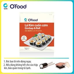 Thumbnail Rong biển / lá kim cuốn cơm Hàn Quốc O'food 10g, sử dụng cho các món kimbap, sushi 4