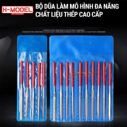 Thumbnail Dụng cụ làm mô hình Gundam X-MODEL XM11 bộ 5 cây dũa, 10 cây dũa kim loại cao cấp, chống rỉ cao 1
