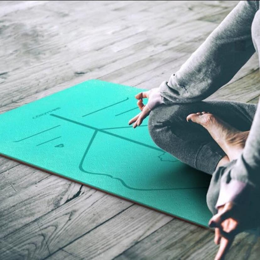 Ảnh Thảm Tập Yoga 2 Lớp TPE 6mm 8mm Từ 79k Có Định Tuyến Tập Gym Thiền Pilates Chống Trượt Chính Hãn Amalife 3