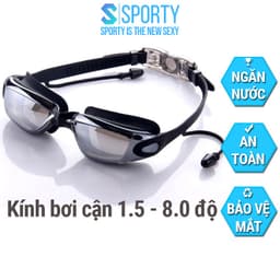 Thumbnail Kính bơi cận thị từ 1.5 độ đến 8.0 độ SPORTY mắt kính cản tia UV hạn chế sương mờ 1