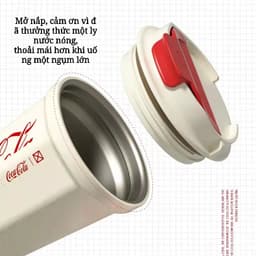 Thumbnail Cốc cà phê cách nhiệt  germ bằng thép không gỉ cấp y tế 316 được Coca-Cola ủy quyền 4