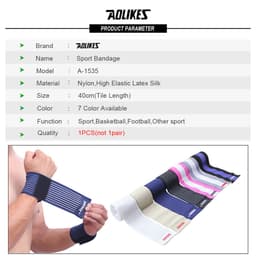 Thumbnail Băng cuốn cổ tay, cuốn cổ tay tập gym Rhino 1535, nhiều màu, trợ lực và giảm chấn thương 4