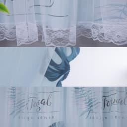 Thumbnail Rèm cửa dán tường Levika xanh dịu lá Bơ hoạt tiết chữ tươi mát, không cần khoan đục giá rẻ 2