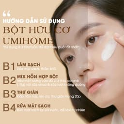 Thumbnail Bột đắp mặt nạ Chùm Ngây nguyên chất UMIHOME 40G ngăn ngừa mụn, mờ thâm nám dưỡng ẩm se khít chân lông 4