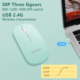 Thumbnail Chuột không dây GOOJODOQ bluetooth 2.4Ghz 2 trong 1 chất lượng cao thích hợp cho ipad 3
