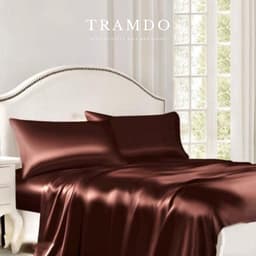 Thumbnail Bộ Chăn Ga Gối Lụa Cao Cấp TRAMDO BEDDING Màu Nâu Socola 1