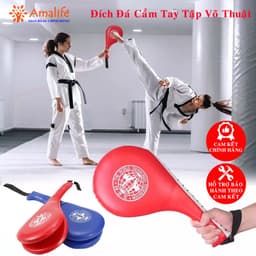Thumbnail Đích Đá Tập Võ Thuật Cầm Tay Taekwondo, Vovinam, Karatedo Bằng Da PU Cao Cấp Cho Trẻ Em - Người Lớn Hãng Amalife 3