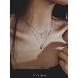 Thumbnail Dây chuyền bạc Double Diamond, Dây chuyền Tiệm bạc 21Centimeters 3