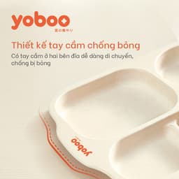 Thumbnail Khay tập ăn dặm cho bé Yoboo YB-0031 kèm thìa, muỗng, đũa, chất liệu lúa mạch dùng được cho lò vi sóng - Hàng chính hãng 2