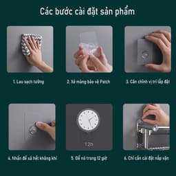 Thumbnail Phụ kiện giữ giá treo đồ MEIDOO dán tường không để lại dấu vết tiện lợi 4