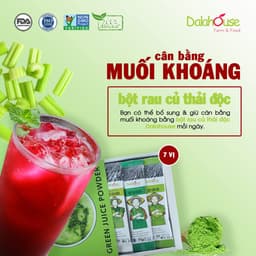 Thumbnail Bột rau detox cần tây diếp cá cải xoăn lúa mì bó xôi củ dền rau má Dalahouse 7 vị  21 gói 3