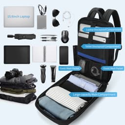 Thumbnail TIGERNU 9152 Ba lô đựng máy tính xách tay 15.6 inch chống thấm nước chống trộm 3