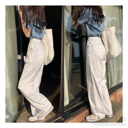 Thumbnail Quần jean dài daduhey PALAZZO lưng cao ống rộng phong cách Hàn Quốc thời trang 1