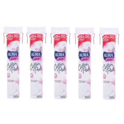 Thumbnail Combo 5 gói bông tẩy trang Aura Beauty Cotton Pads 150 miếng (5x150) 4