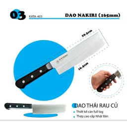 Thumbnail Dao bếp cao cấp KATANA Basic Nakiri - Dao thái đa năng đầu vuông KATA403 (165mm) 2