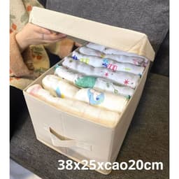 Thumbnail Bộ 2 Túi Vải Đựng Quần Áo Đồ Lót Tất Chia 7 Ngăn Gọn Gàng Tiện Lợi Vải Oxford Hộp Vải Đựng Đồ HQ2a Chính Hãng Amalife 2