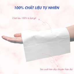 Thumbnail Giấy ăn Slisoft Trắng tự nhiên thân thiện môi trường không chất tẩy trắng (5 gói) 3