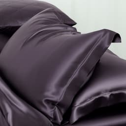 Thumbnail Bộ Chăn Ga Gối Lụa Cao Cấp NITE9SILK TRAMDO BEDDING Màu Xám Đen 2