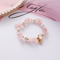 Thumbnail Vòng tay OIMG đính ốc xà cừ phối ngọc trai nhân tạo xinh xắn thời trang cho nữ 1