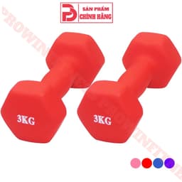Thumbnail Tạ cầm tay lõi thép bọc cao su Prowin Fitness cao cấp chuyên dụng tập gym yoga 1-3kg 2