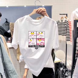 Thumbnail Áo Thun Tay Ngắn Dáng Rộng In Họa Tiết Hoạt Hình Thời Trang Mùa Hè Cho Nữ  Áo Thun Ngắn Tay Thời Trang Năng Động Cho Nữ 3