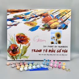 Thumbnail Tranh sơn dầu số hóa tự tô màu theo số Gam Phong Cảnh Ngọn Hải Đăng căng sẵn khung 40x50cm PC0962 2