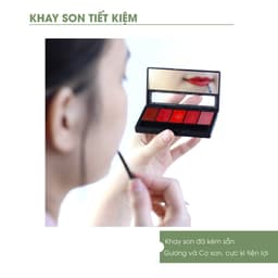 Thumbnail Khay Son Lì Hoa Mai Mộc An 5 Màu Tiết Kiệm, Không Chứa Chì, Dưỡng Môi Mềm Mịn 9g 3