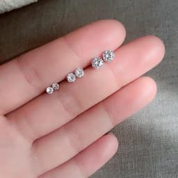 Thumbnail Khuyên tai bạc Diamond, Khuyên tai Tiệm bạc 21 Centimeters 3