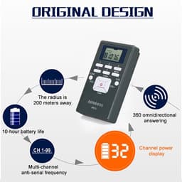 Thumbnail Radio Retekess Pr13 Fm Mini Xách Tay Với Đồng Hồ Kỹ Thuật Số 24 Giờ 4