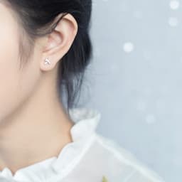 Thumbnail Khuyên tai bạc Lá non Bông tai bạc Tiệm bạc 21 Centimeters 1