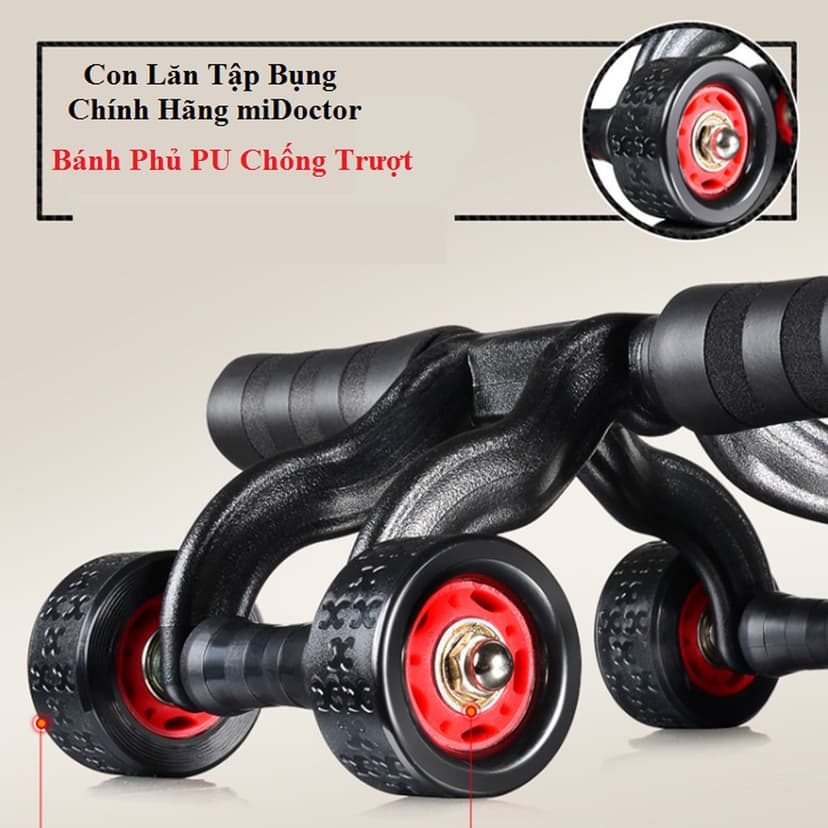 Ảnh Con Lăn 4 Bánh Tập Cơ Bụng Chính Hãng Amalife – Dụng Cụ Tập Cơ Bụng 4 Bánh – Tập Thể Hình, Tập Gym, Tập Cơ Bụng 6 Múi 2
